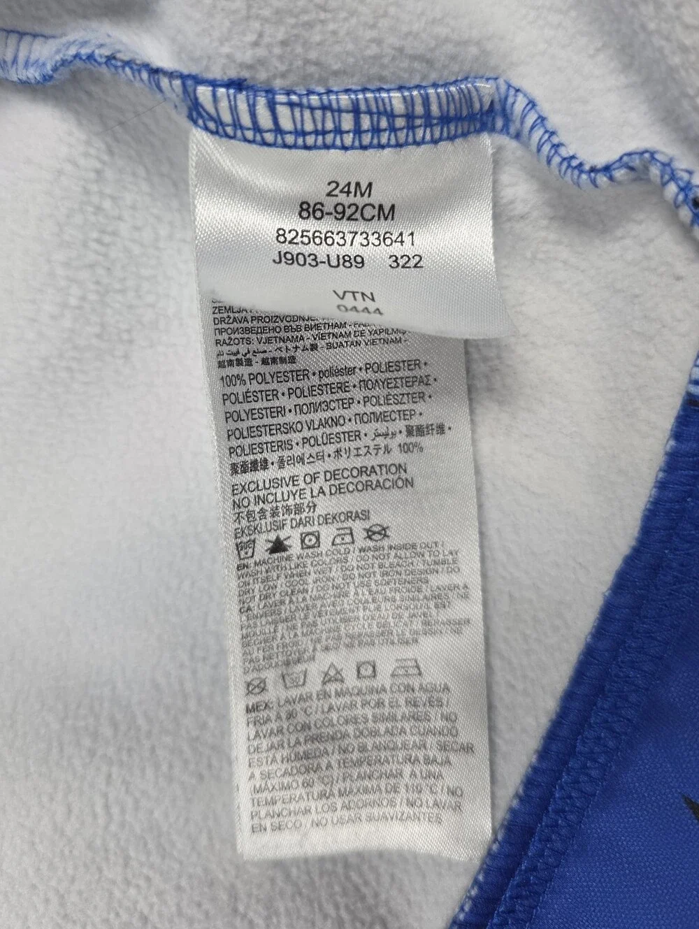 Nike Therma-FIT Toddler Full Zip Hoodie Jacket Blue Graphic 24M